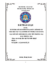 Tư tưởng Hồ Chí Minh về đạo đức, liên hệ với việc học tập và làm theo tư tưởng, tấm gương đạo đức Hồ Chí Minh của sinh viên Trường Đại học Thương mại | Bài thảo luận Tư tưởng Hồ Chí Minh