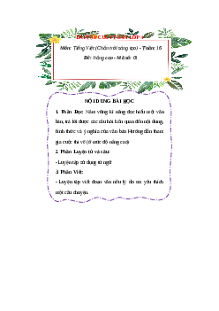 Bài tập cuối tuần Tiếng Việt lớp 4 Chân trời sáng tạo Tuần 16 Nâng cao