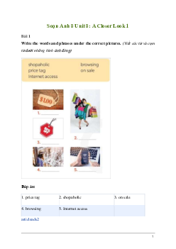 Giải Tiếng Anh 8 Unit 8: A Closer Look 1 | Kết nối tri thức