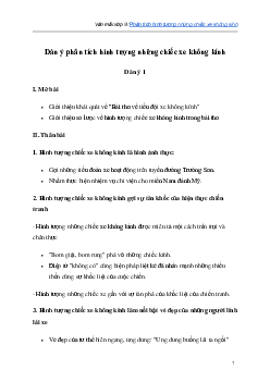 Phân tích hình tượng những chiếc xe không kính trong Bài thơ về tiểu đội xe không kính | Văn mẫu lớp 9