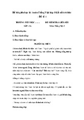 Đề thi giữa học kỳ 1 môn Tiếng Việt lớp 3 năm học 2024 - 2025 - Đề số 1 | Bộ sách Kết nối tri thức