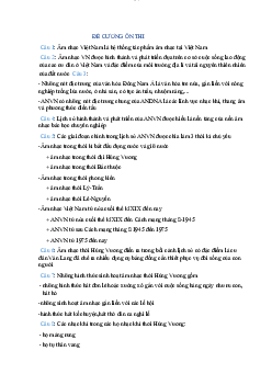 Đề cương ôn thi học kì 1 | Đại học Sư Phạm Hà Nội