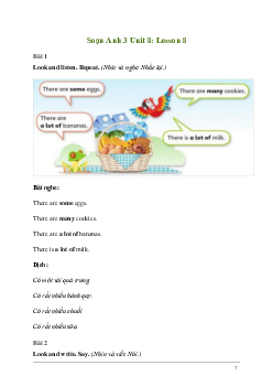 Tiếng Anh lớp 3 Unit 8: Lesson 8 trang 137 Explore Our World