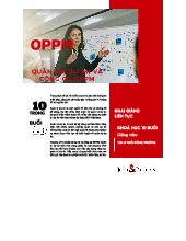 OPPM - Khóa Đào Tạo Quản Trị Dự Án 10 Buổi Chuyên Sâu