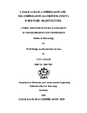 Lossless data compression & decompression algorithms môn VLSI | Trường Đại học Bách Khoa Hà Nội