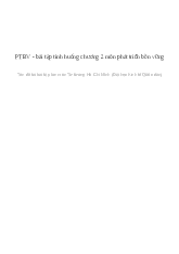 PTBV - Bài Tập Tình Huống Chương 2: Phát Triển Kinh Tế Hà Nội