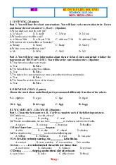 Đề Ôn Giữa HK2 Tiếng Anh 8 Global Success 2025-2026 Có Đáp Án File Nghe-Đề 27