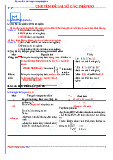 Bài tập - Chuyên đề Sai Số & Phép Đo môn Thống kê trong kinh tế và kinh doanh | Trường Đại học Kinh Tế Quốc Dân