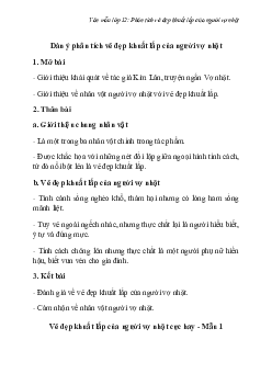 Phân tích vẻ đẹp khuất lấp của người vợ nhặt | Văn mẫu 12