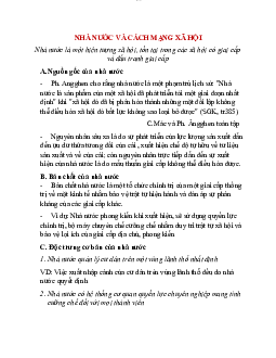 Nhà nước và cách mạng xã hội | môn Triết học Mác -Lênin | Đại học sư phạm Hà nội
