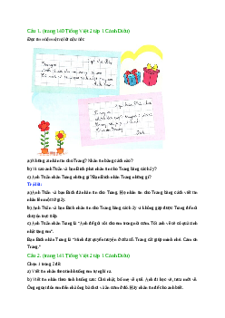 Giải SGK môn Tiếng việt 2 - Bài 17: Tập viết tin nhắn (1) | Cánh Diều