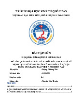 Tiểu luận Quan điểm của Chủ nghĩa Mác-Lênin về sứ mệnh lịch sử giai cấp | Môn Chủ nghĩa xã hội khoa học - Đại học Kinh Tế Quốc Dân