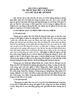 Đề cương giới thiệu tác phẩm "Đạo đức cách mạng" của Chủ tịch Hồ Chí Minh | Tư tưởng Hồ Chí Minh | Đại học Thương mại