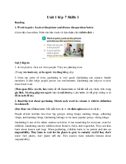 Unit 1 lớp 7 Skills 1 sách Global Success