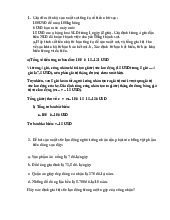 Bài tập Tính Toán Giá Trị Sản Xuất và Sức Lao Động | Môn Kinh tế chính trị - Đại học Mỹ thuật Công nghiệp