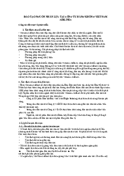 Tiểu luận "Đào tạo nguồn nhân lực tại Công ty hàng không Vietnam Airlines"