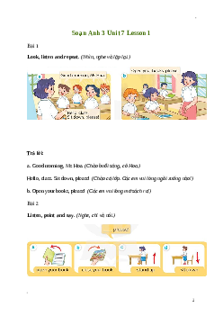 Giải Tiếng Anh lớp 3 Unit 7: Lesson 1 | Global Success