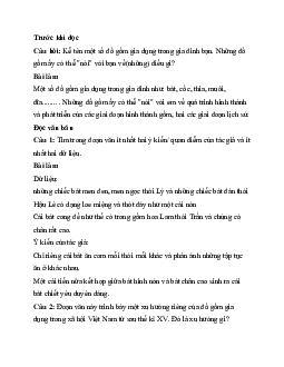 Soạn bài Đồ gốm gia dụng của người Việt |Ngữ Văn 11 Chân trời sáng tạo