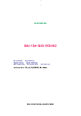 Bài tập Giải tích B2 - Vi tích phân 1 | Trường Đại học Khoa học Tự nhiên, Đại học Quốc gia Thành phố Hồ Chí Minh