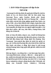 Phân Tích SWOT và Chiến Lược Kinh Doanh Quốc Tế của Samsung | Môn Kinh Tế Học - Trường Cao đẳng Kinh tế Công nghệ Hà Nội