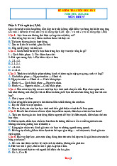 Đề Kiểm Tra Cuối Học Kì 1 Môn HĐTN 7 Năm Học 2025-2026 Có Đáp Án