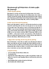 Địa phương là gì? Nhận thức về chính quyền địa phương?