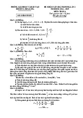 Đề khảo sát Toán 6 lần 2 năm 2024 – 2025 phòng GD&ĐT Cẩm Giàng – Hải Dương