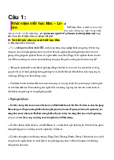 Các Khái Niệm Cơ Bản Và Ý Nghĩa môn Triết học Mác - Lênin | Trường đại học Mở Hà Nội