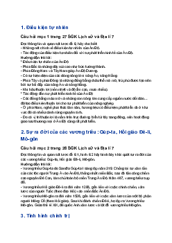 Giải SGK  Lịch sử 7 Bài 8: Khái quát lịch sử Ấn Độ thời phong kiến | Cánh diều