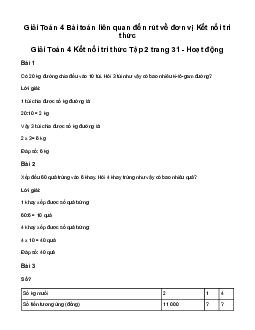 Giải Toán lớp 4 Bài 47: Bài toán liên quan đến rút về đơn vị | Kết nối tri thức
