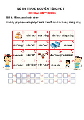 TOP 3 đề thi Trạng Nguyên Tiếng Việt lớp 1năm học 2024 - 2025 cho cả 3 cấp Trường, Huyện, Tỉnh