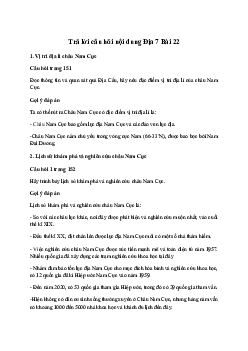 Giải Địa lí 7 Bài 22: Châu Nam Cực | Cánh diều