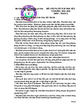 Đề cương học kì 1 Toán 8 năm 2025 – 2026 trường THCS Lê Quang Cường – TP HCM