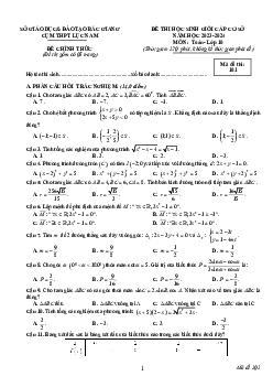 Đề học sinh giỏi Toán 10 năm 2023 – 2024 cụm THPT Lục Nam – Bắc Giang