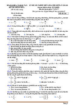 Đề thi tốt nghiệp THPT 2020 môn Lý đợt 1 (có đáp án)