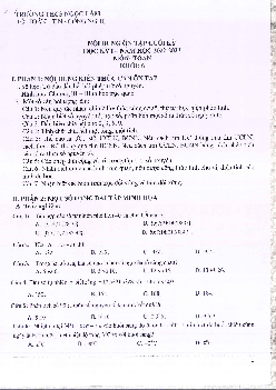 Đề cương ôn tập cuối kỳ 1 Toán 6 năm 2022 – 2023 trường THCS Ngọc Lâm – Hà Nội