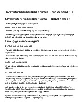 Phương trình hóa học NaCl + AgNO3 → NaNO3 + AgCl | Hoá học 9