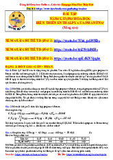 Bài tập Năng lượng hóa học biến thiên Enthalpy của phản ứng môn Hoá đại cương | Trường Đại học Xây Dựng Hà Nội