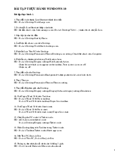 Bài tập thực hành windows 10 | Đại học Bách khoa Hà Nội
