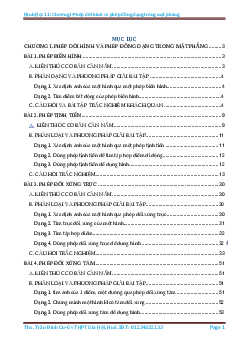 Phương pháp giải các dạng toán phép dời hình và phép đồng dạng trong mặt phẳng – Trần Đình Cư