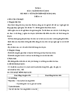Giáo án Tiếng Việt lớp 4 Tuần 2 | Cánh Diều