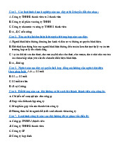 Trắc nghiệm Môn Luật kinh tế | Đại học Cần Thơ