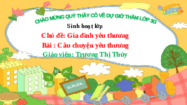 Giáo án điện tử Hoạt động trải nghiệm 3  Cánh diều: Câu chuyện yêu thương