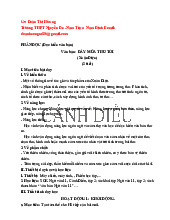 Bài 6. CD1. NV11. GIÁO ÁN ĐÂY MÙA THU TỚI - Phân Tích và Nhận Diện Nghệ Thuật Тrong Thơ Xuân Diệu