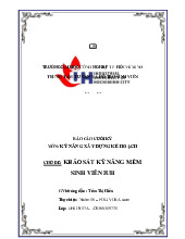 Báo Cáo Cuối Kỳ - Kiến Thức Kỹ Năng Mềm DHIOT17A Môn Kỹ năng xây dựng kế hoạch | Trường Đại học Công nghiệp Thành phố Hồ Chí Minh