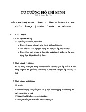 Đề cương môn Tư tưởng Hồ chí minh - trường đại học kinh tế- tài chính thành phố Hồ chí minh