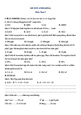 Đề ôn hè Toán 5 lên 6 - Đề 10