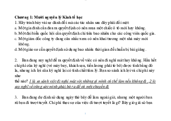 Đề cương cuối kì Kinh tế vi mô | Trường Đại học Kinh tế và Quản trị Kinh doanh, Đại học Thái Nguyên