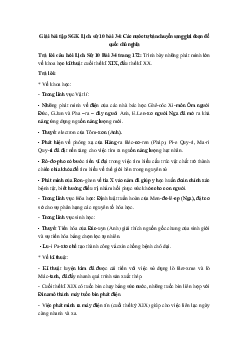 Giải bài tập SGK Lịch sử 10 bài 34