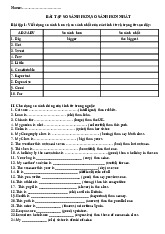 TÀI LIỆU TIẾNG ANH . BÀI TẬP SO SÁNH HƠN -SO SÁNH NHẤT